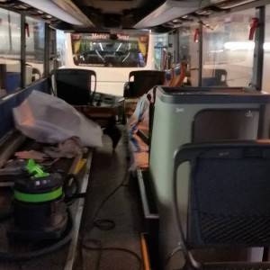 Nettoyage d&#8217;un bus incendié Colmar 1